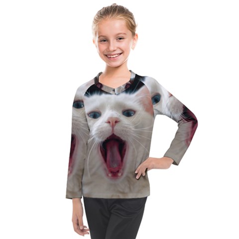 Wow Kitty Cat From Fonebook Kids  Long Mesh Tee by 2853937