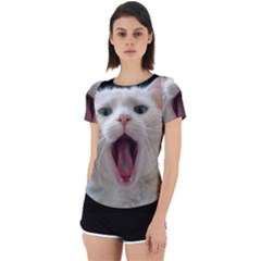 Wow Kitty Cat From Fonebook Back Cut Out Sport Tee by 2853937