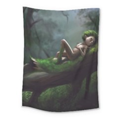 Wooden Child Resting On A Tree From Fonebook Medium Tapestry by 2853937