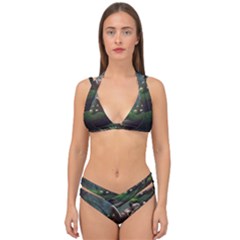 Wooden Child Resting On A Tree From Fonebook Double Strap Halter Bikini Set by 2853937