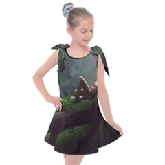 Wooden Child Resting On A Tree From Fonebook Kids  Tie Up Tunic Dress by 2853937