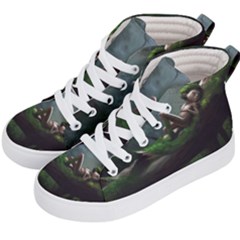 Wooden Child Resting On A Tree From Fonebook Kids  Hi-top Skate Sneakers by 2853937