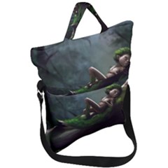 Wooden Child Resting On A Tree From Fonebook Fold Over Handle Tote Bag by 2853937