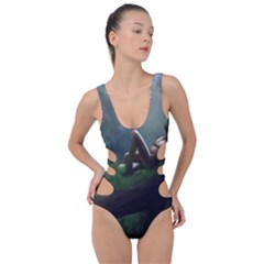 Wooden Child Resting On A Tree From Fonebook Side Cut Out Swimsuit by 2853937