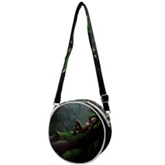 Wooden Child Resting On A Tree From Fonebook Crossbody Circle Bag by 2853937