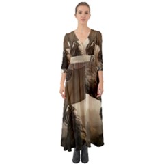 Lord Of The Dragons From Fonebook Button Up Boho Maxi Dress by 2853937