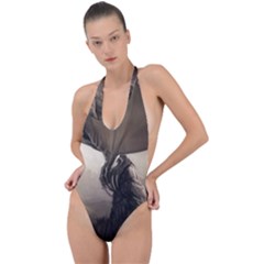 Lord Of The Dragons From Fonebook Backless Halter One Piece Swimsuit by 2853937