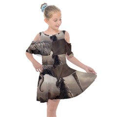 Lord Of The Dragons From Fonebook Kids  Shoulder Cutout Chiffon Dress by 2853937