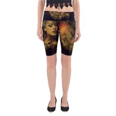Surreal Steampunk Queen From Fonebook Yoga Cropped Leggings by 2853937