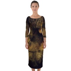 Surreal Steampunk Queen From Fonebook Quarter Sleeve Midi Bodycon Dress by 2853937