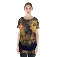 Surreal Steampunk Queen From Fonebook Skirt Hem Sports Top by 2853937