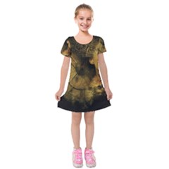 Surreal Steampunk Queen From Fonebook Kids  Short Sleeve Velvet Dress by 2853937