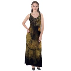 Surreal Steampunk Queen From Fonebook Sleeveless Velour Maxi Dress