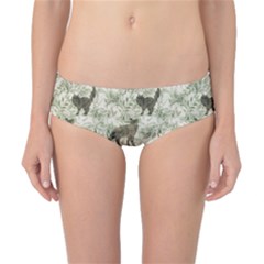 Botanical Cats Pattern Classic Bikini Bottoms