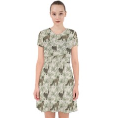 Botanical Cats Pattern Adorable in Chiffon Dress