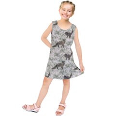 Botanical Cats Pattern Kids  Tunic Dress by Abe731