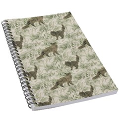 Botanical Cats Pattern 5.5  x 8.5  Notebook