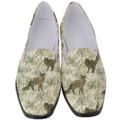 Botanical Cats Pattern Women s Classic Loafer Heels