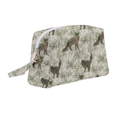 Botanical Cats Pattern Wristlet Pouch Bag (Medium)