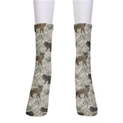 Botanical Cats Pattern Men s Crew Socks