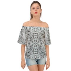 Dots Motif Geometric Print Design Off Shoulder Short Sleeve Top by dflcprintsclothing