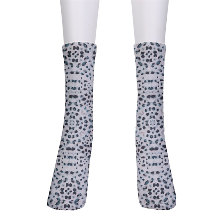 Dots Motif Geometric Print Design Men s Crew Socks