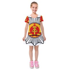 Deutsch Volkspolizei Badge Kids  Short Sleeve Velvet Dress by abbeyz71