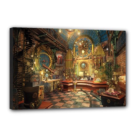 Surreal Steampunk Music Room From Fonebook Canvas 18  X 12  (stretched) by 2853937