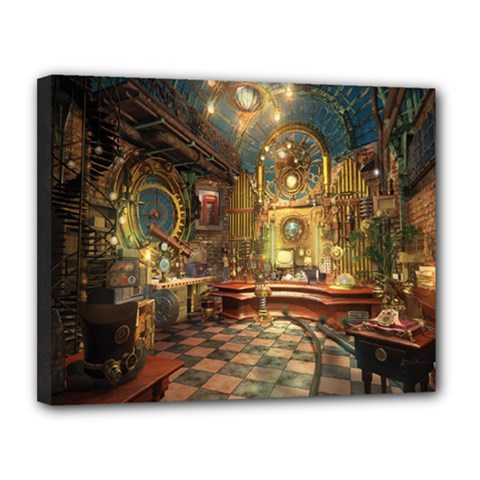 Surreal Steampunk Music Room From Fonebook Canvas 14  X 11  (stretched) by 2853937