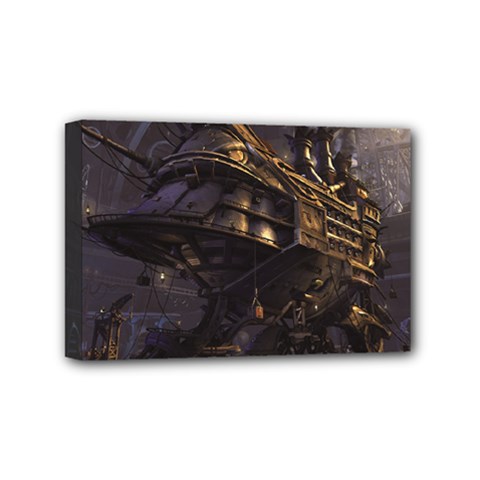 Steampunk Ship Mini Canvas 6  X 4  (stretched) by 2853937