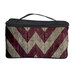 Vintage Grunge Geometric Chevron Pattern Cosmetic Storage