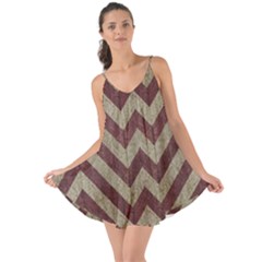 Vintage Grunge Geometric Chevron Pattern Love the Sun Cover Up