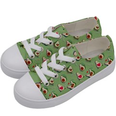 Avocado Is Love  Kids  Low Top Canvas Sneakers by SychEva