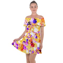 Summer Sequins Off Shoulder Velour Dress
