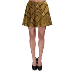 Golden Mosaic Texture Print Skater Skirt by dflcprintsclothing