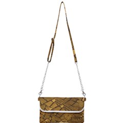 Golden Mosaic Texture Print Mini Crossbody Handbag by dflcprintsclothing