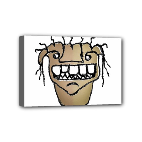Sketchy Monster Head Drawing Mini Canvas 6  X 4  (stretched) by dflcprintsclothing