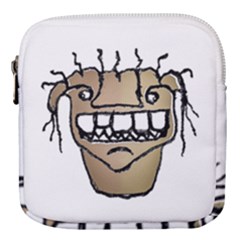 Sketchy Monster Head Drawing Mini Square Pouch by dflcprintsclothing