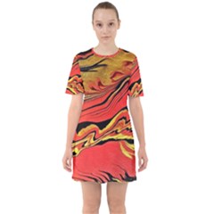 Warrior s Spirit Sixties Short Sleeve Mini Dress by BrenZenCreations