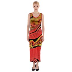 Warrior s Spirit Fitted Maxi Dress by BrenZenCreations