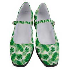 Tropical Leaf Pattern Women s Mary Jane Shoes by Dutashop