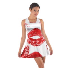 Red Lipsticks Lips Make Up Makeup Cotton Racerback Dress by Dutashop