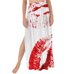 Red Lipsticks Lips Make Up Makeup Maxi Chiffon Tie-up Sarong by Dutashop