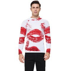 Red Lipsticks Lips Make Up Makeup Men s Long Sleeve Rash Guard by Dutashop