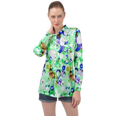 Summer Sequins Long Sleeve Satin Shirt by essentialimage