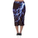 Blue Thunder at night, Colorful Lightning graphic Midi Pencil Skirt View2