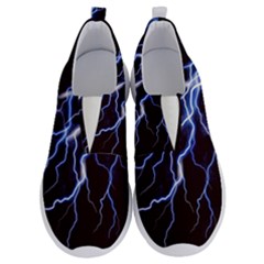 Blue Thunder At Night, Colorful Lightning Graphic No Lace Lightweight Shoes by picsaspassion