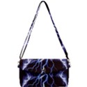 Blue Thunder at night, Colorful Lightning graphic Removable Strap Clutch Bag View1