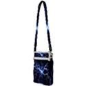 Blue electric Thunder Storm, Colorful Lightning graphic Multi Function Travel Bag View2