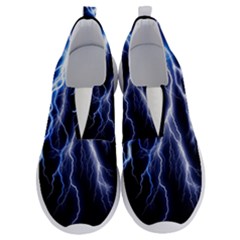 Blue Lightning At Night, Modern Graphic Art  No Lace Lightweight Shoes by picsaspassion
